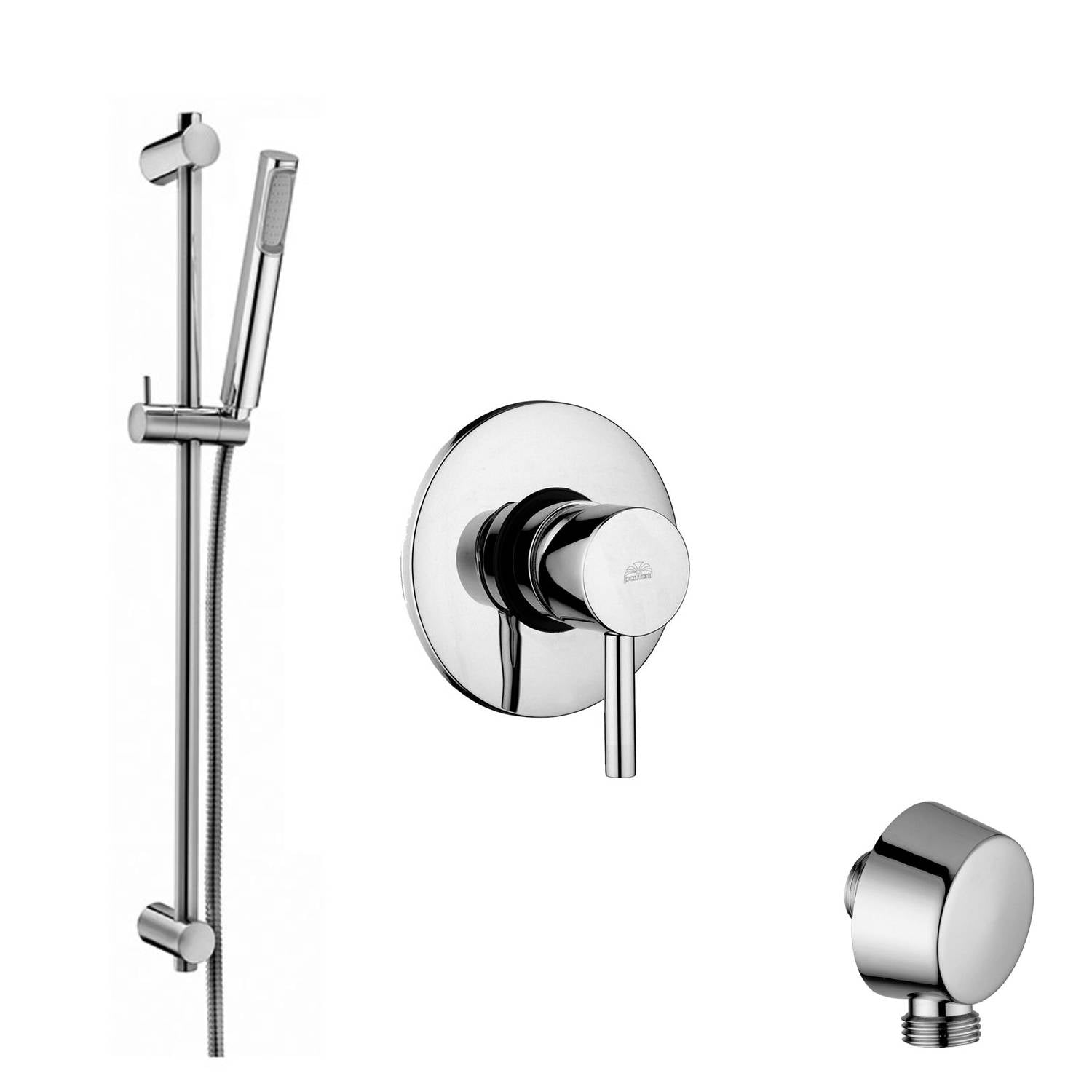 Set saliscendi doccia tondo con miscelatore incasso doccia e presa d'acqua tonda a muro Paffoni by CeramicStore | Lo specialista del tuo bagno