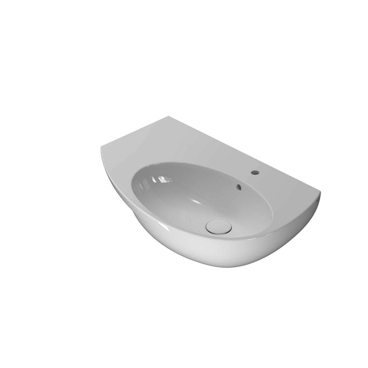 Lavabo Sospeso con piano d'appoggio laterale 70x45 cm Ceramica Globo Mode - vasca a destra by CeramicStore | Lo specialista del tuo bagno