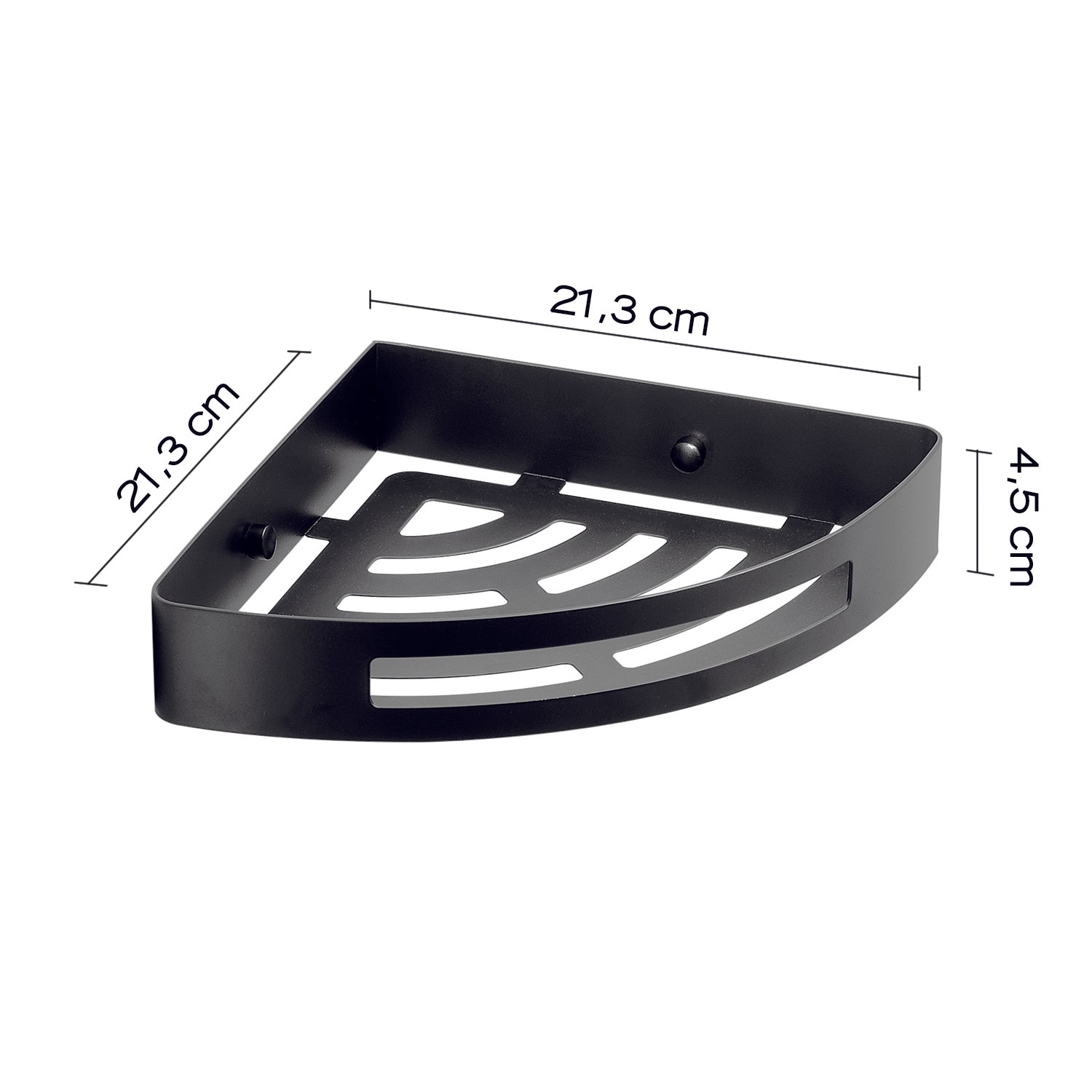  Portaoggetti doccia angolare Nerva di Gedy in Acciaio Inox - Nero Matt by CeramicStore | Lo specialista del tuo bagno