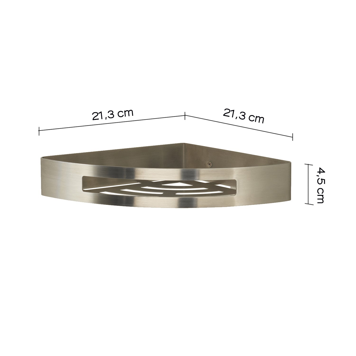  Portaoggetti doccia angolare Nerva di Gedy in Acciaio Inox - Spazzolato by CeramicStore | Lo specialista del tuo bagno