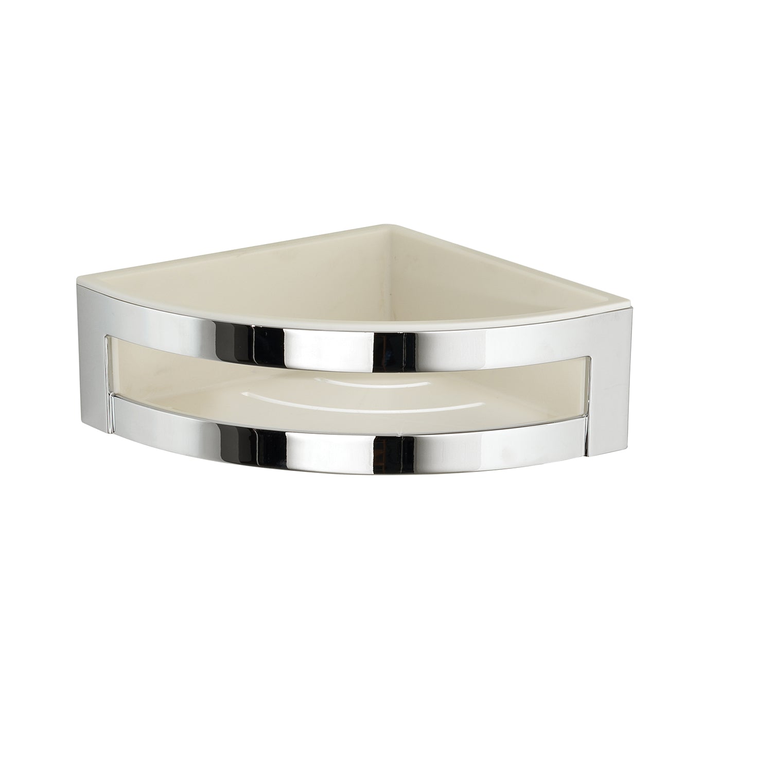 Portaoggetti doccia angolare modello Zante di Gedy in Cromall e ABS - Cromato/Bianco by CeramicStore | Lo specialista del tuo bagno