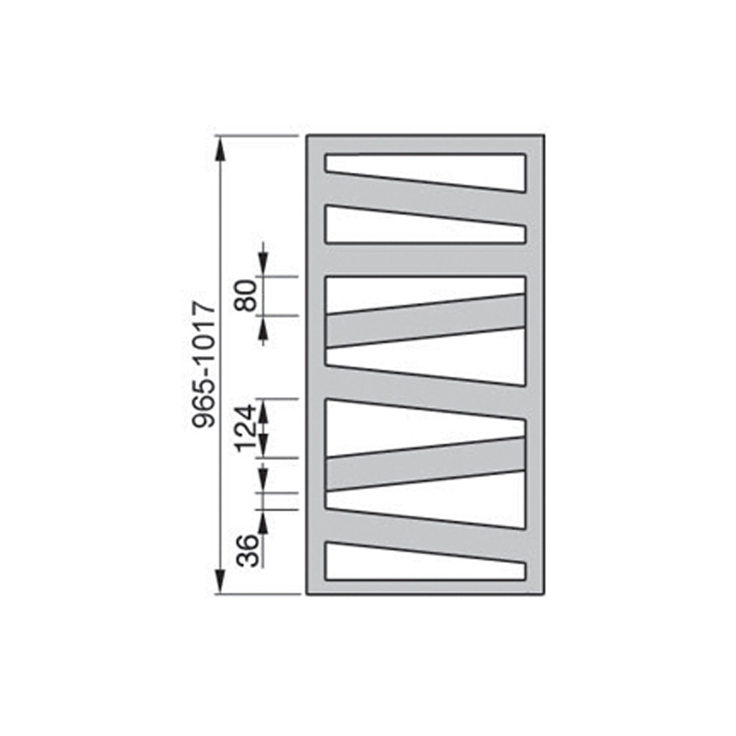 Termoarredo in acciaio Nero Opaco Zehnder modello Ribbon H. 965 x L. 500 mm 2