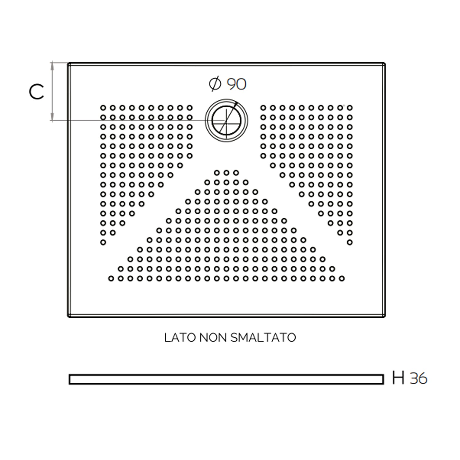 Piatto doccia in ceramica rettangolare DocciaGo 70x100 cm - Bianco lucido 2