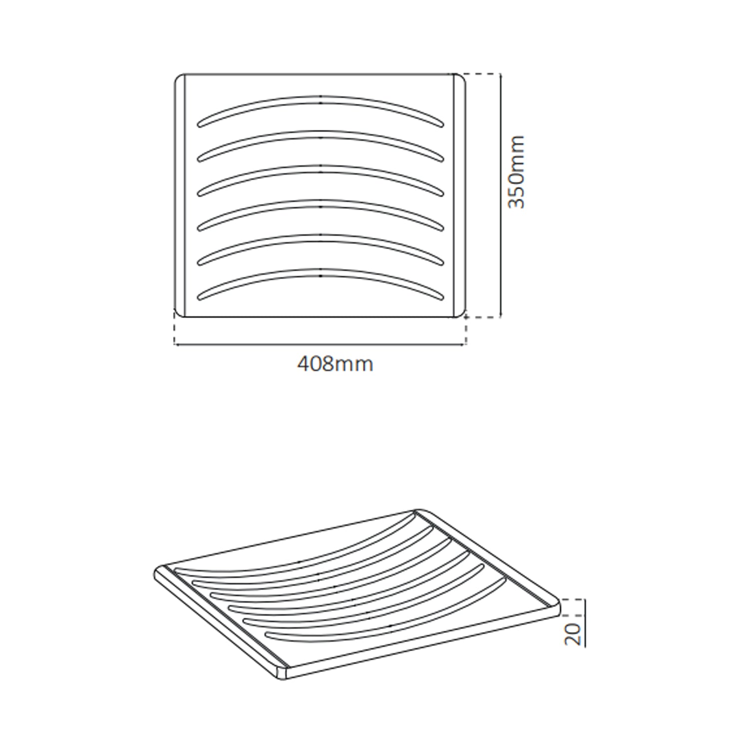 Asse in plastica per vasca da 50 cm BathCore - Bianco 2