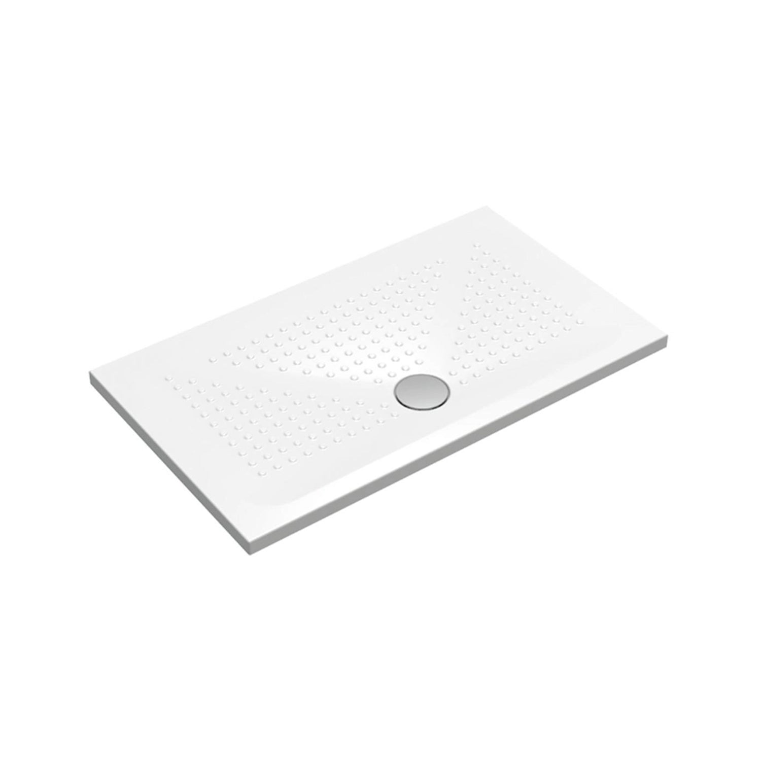 Piatto doccia quadrato in ceramica modello Punto 80x80 cm - Bianco lucido