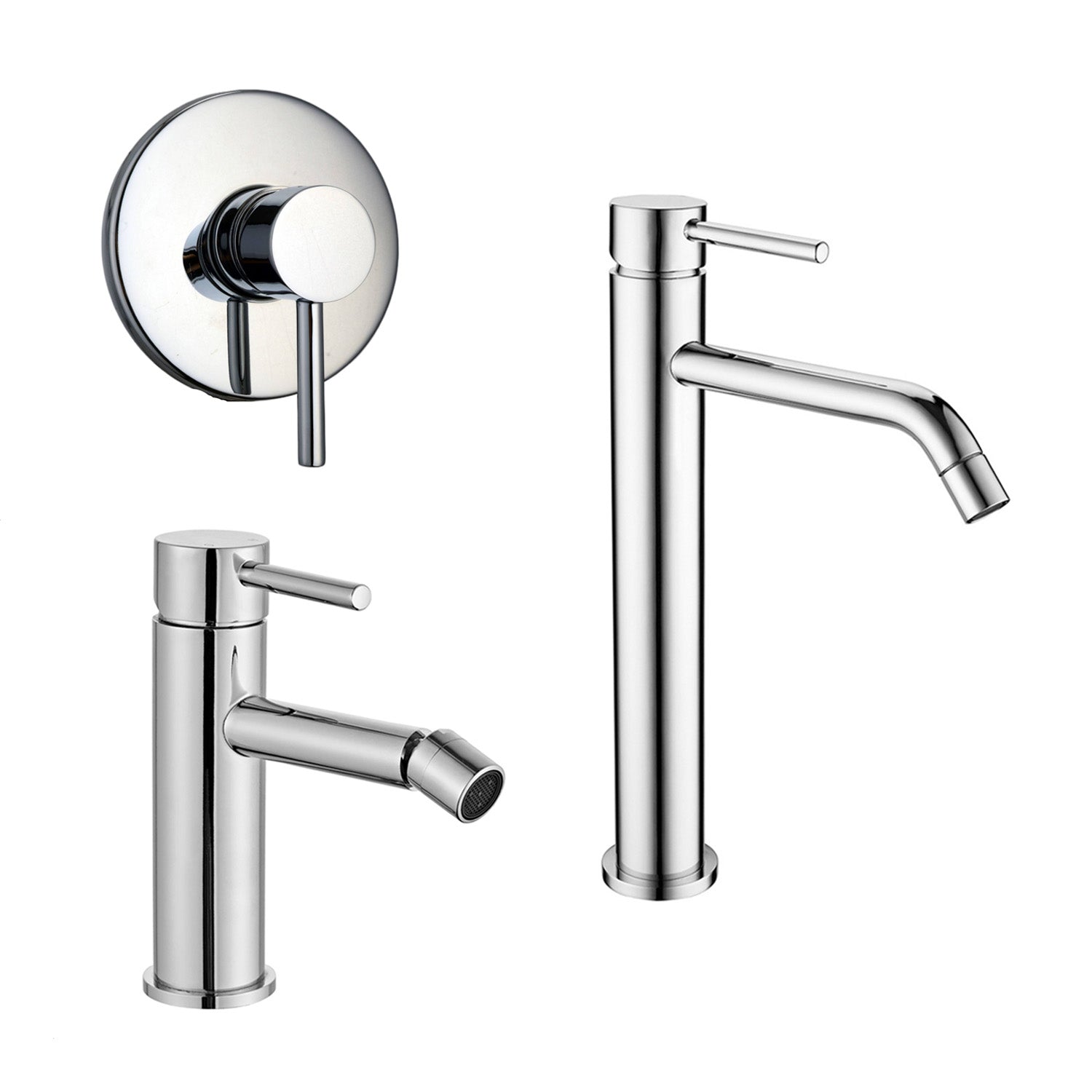 Composizione di miscelatori per lavabo alto