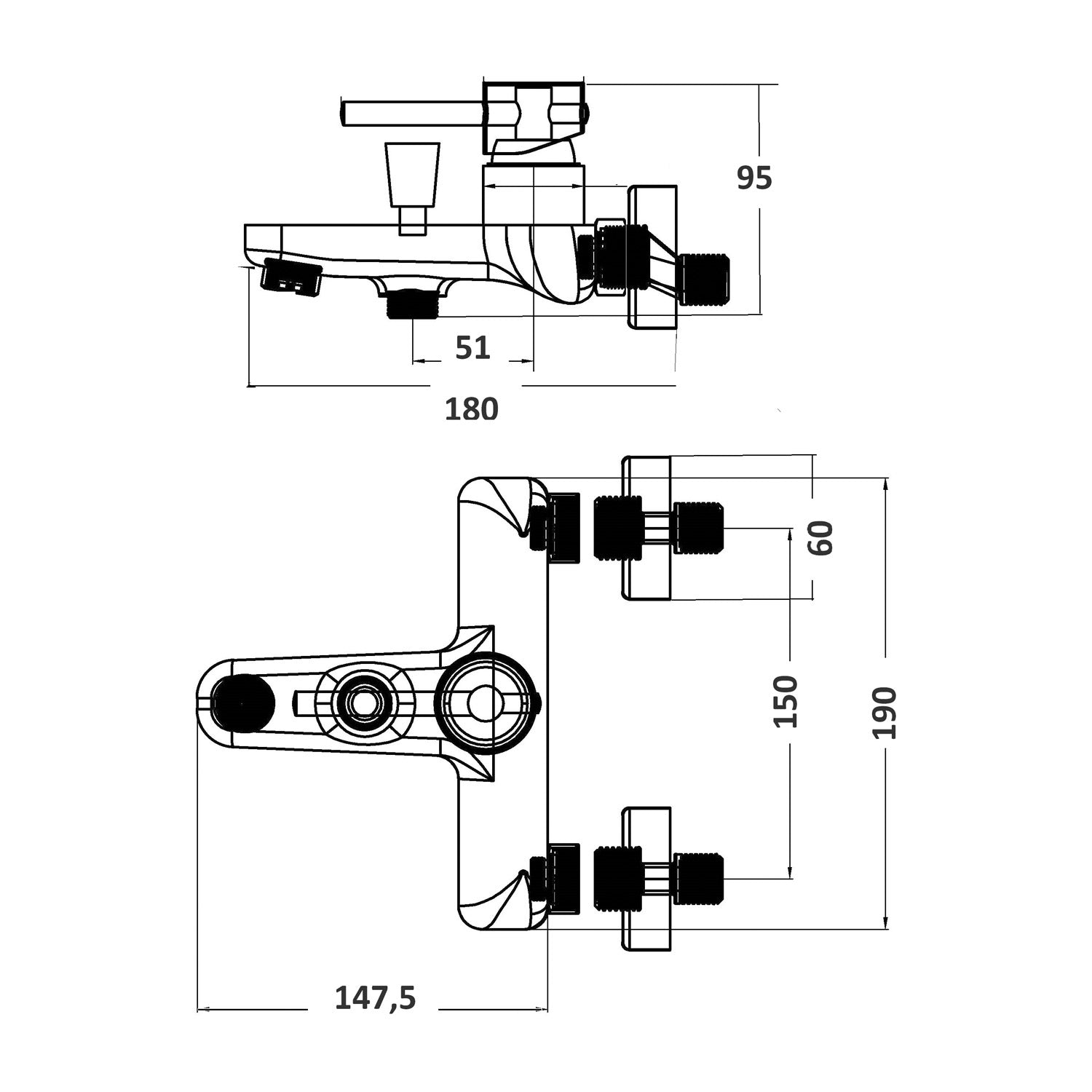  Composizione di miscelatori per lavabo incasso con easy box