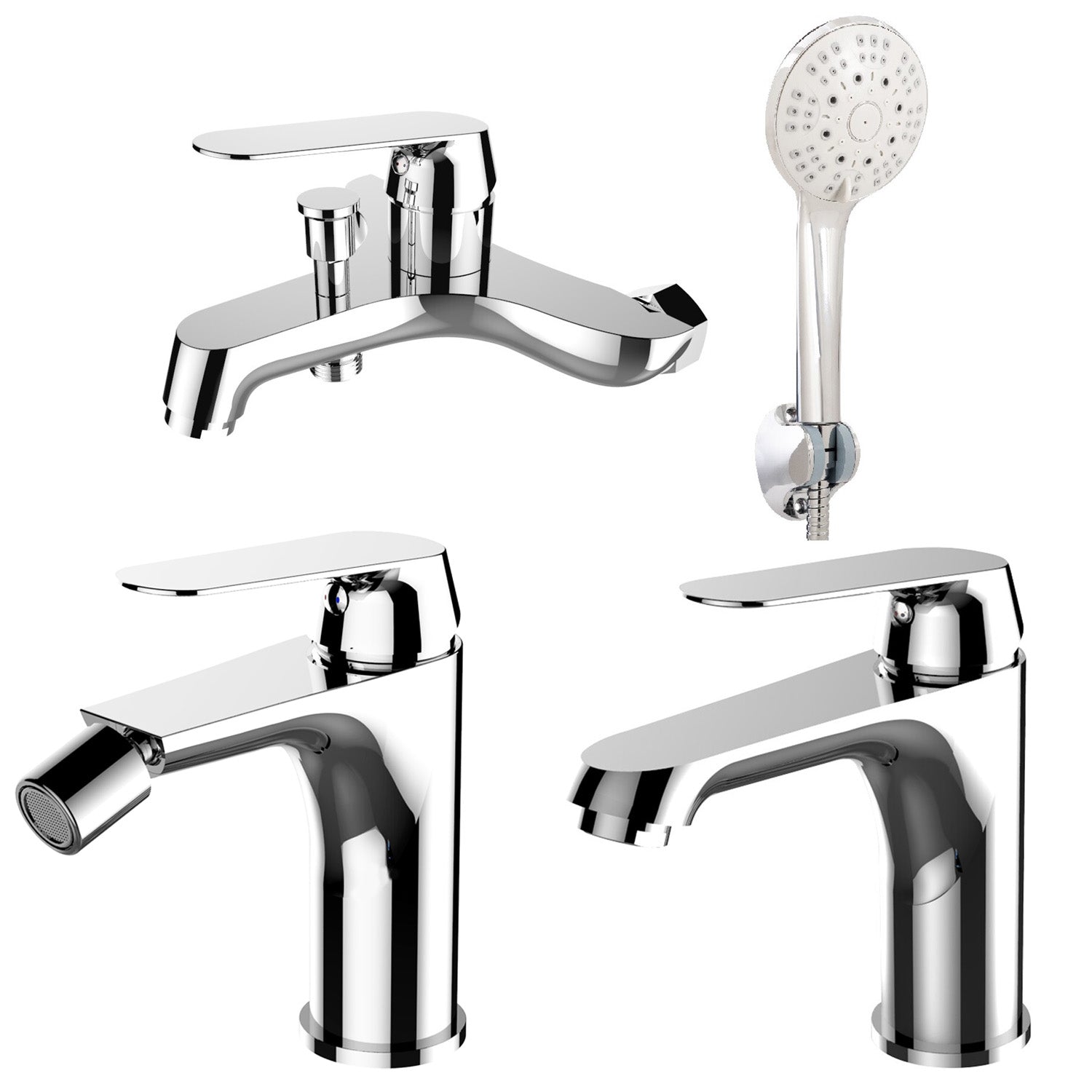 Composizione di miscelatori per lavabo