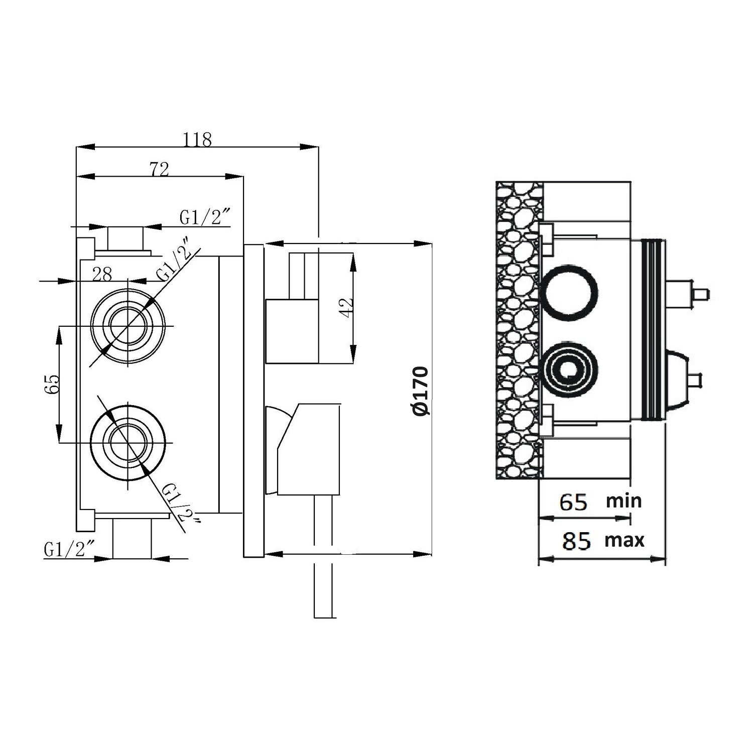  Composizione di miscelatori per lavabo easy box