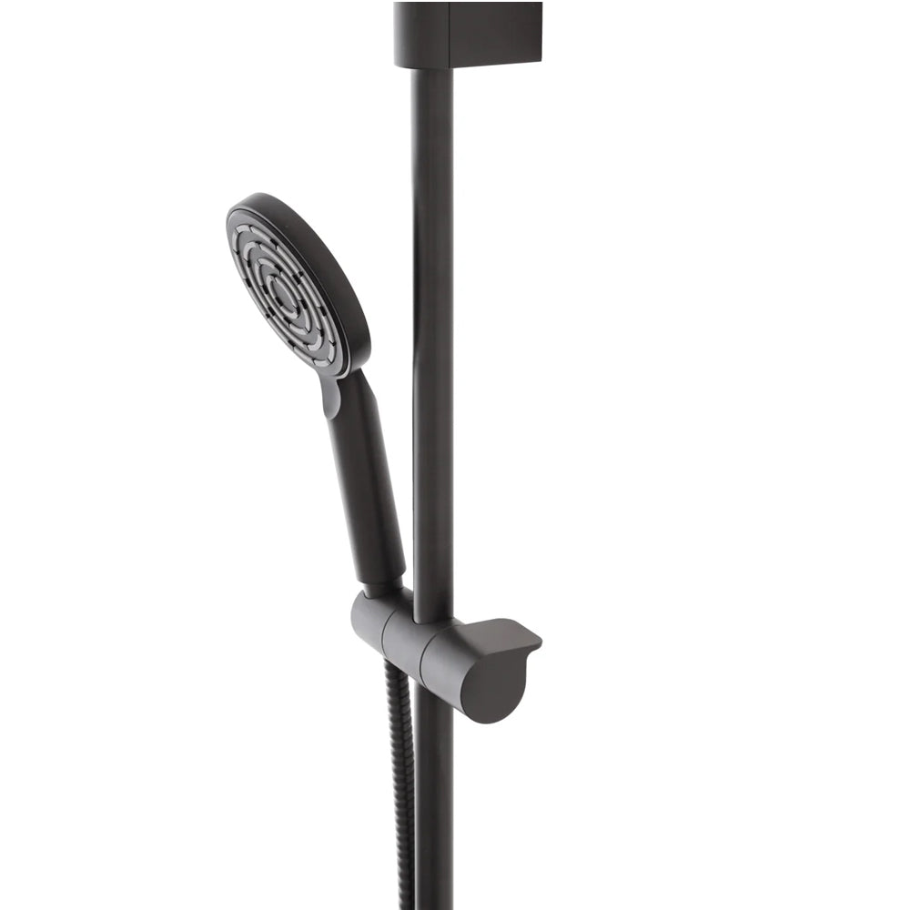 Saliscendi Doccia con doccetta rotonda monofunzione Serie Aqua Collection DocciaGo - Nero 3