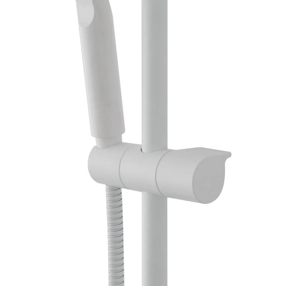 Saliscendi Doccia con doccetta rotonda monofunzione Serie Aqua Collection DocciaGo - Bianco 3