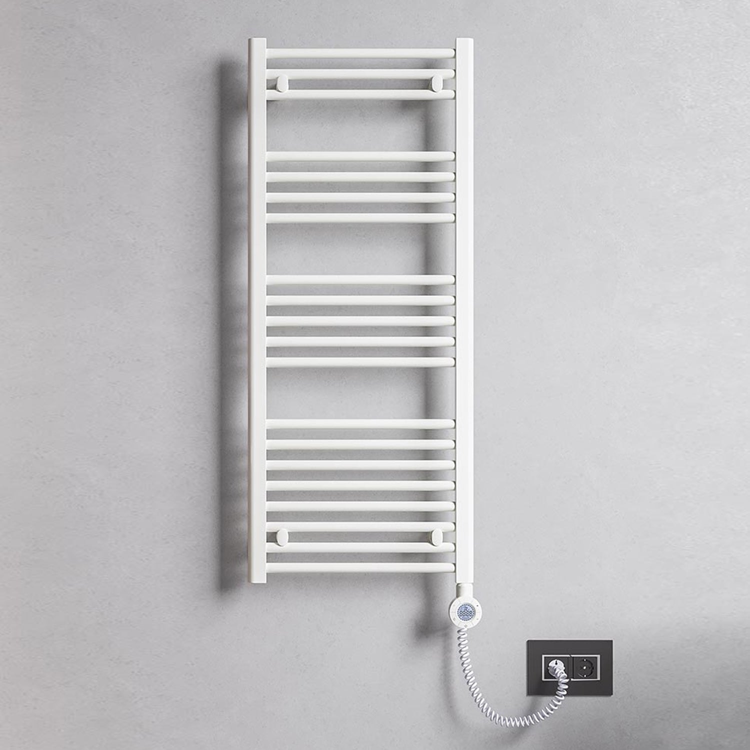 Termoarredo elettrico bianco 800x500 Lazzarini E-Bolzano 300 watt con termostato by CeramicStore | Lo specialista del tuo bagno