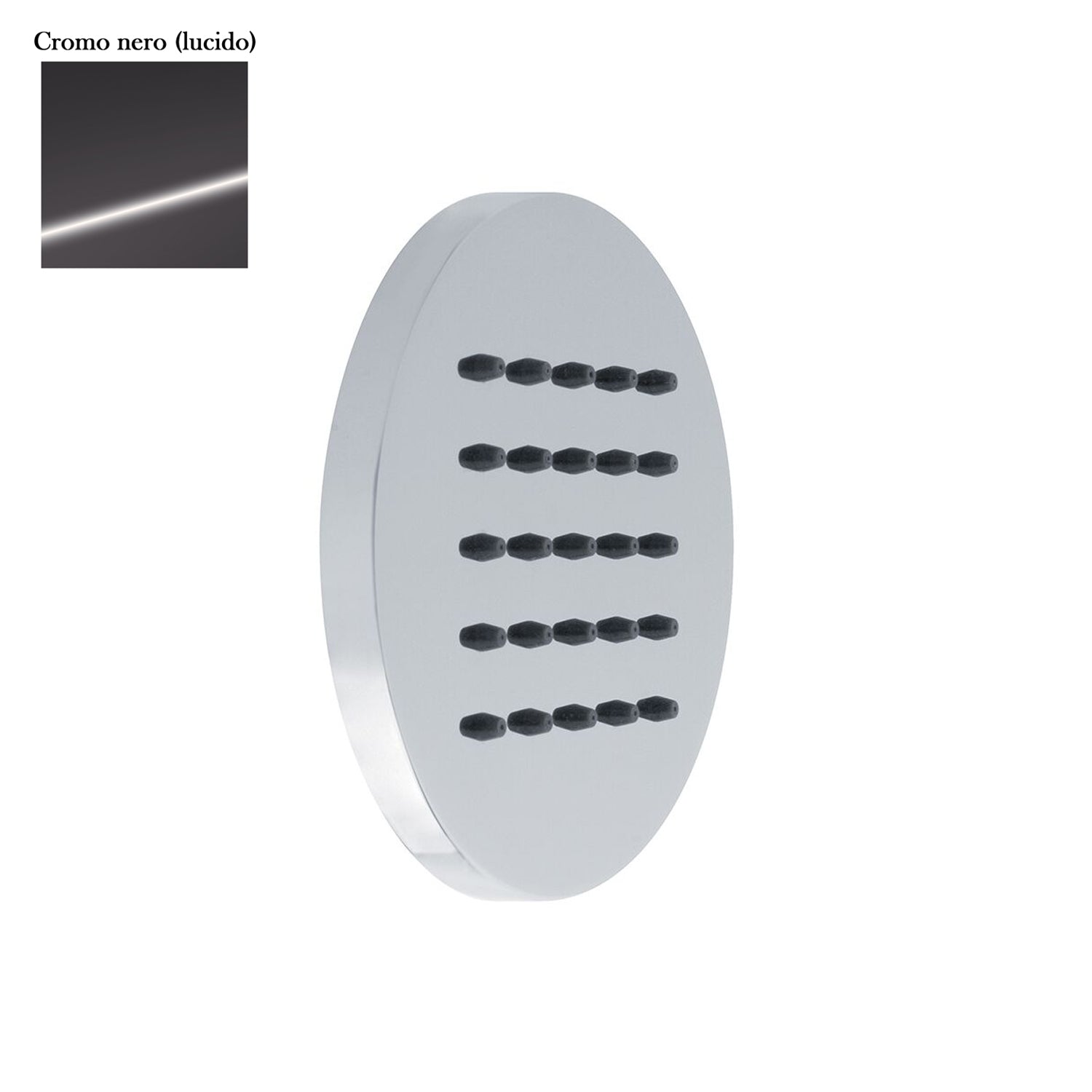 Soffione body jet a parete 100mm in ottone cromo nero by CeramicStore | Lo specialista del tuo bagno