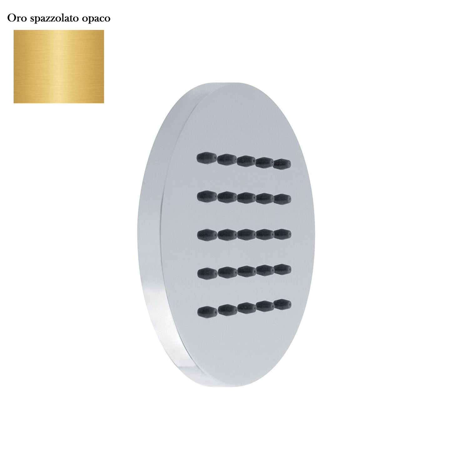 Soffione body jet a parete 100mm in ottone oro spazzolato by CeramicStore | Lo specialista del tuo bagno