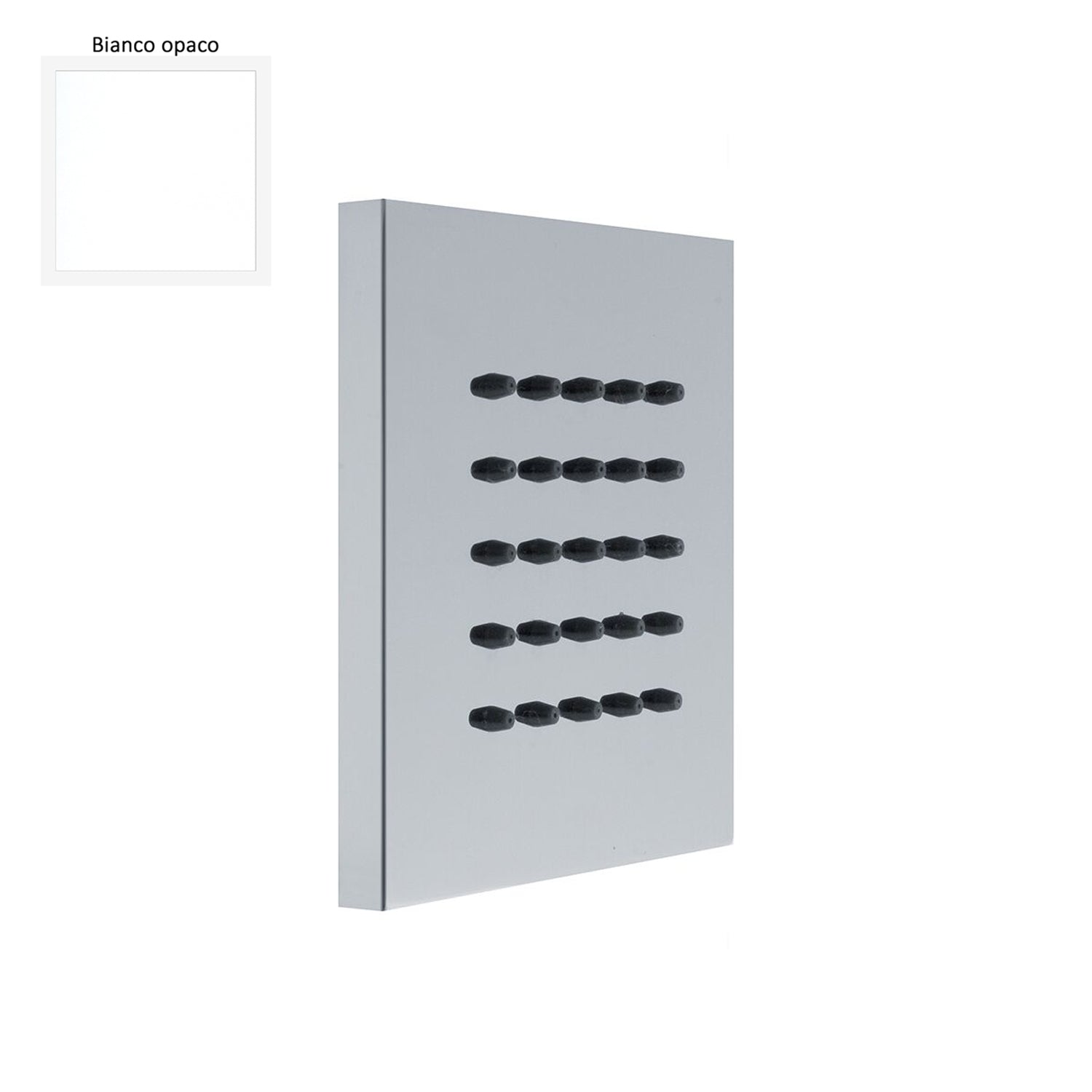 Soffione body jet a parete quadro 100mm in ottone bianco by CeramicStore | Lo specialista del tuo bagno