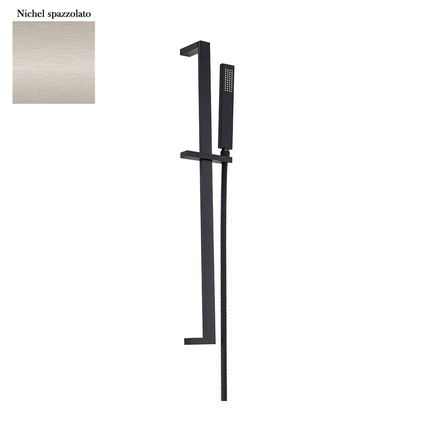 Saliscendi in ottone 10x30mm doccia Glamour e flessibile nichel by CeramicStore | Lo specialista del tuo bagno