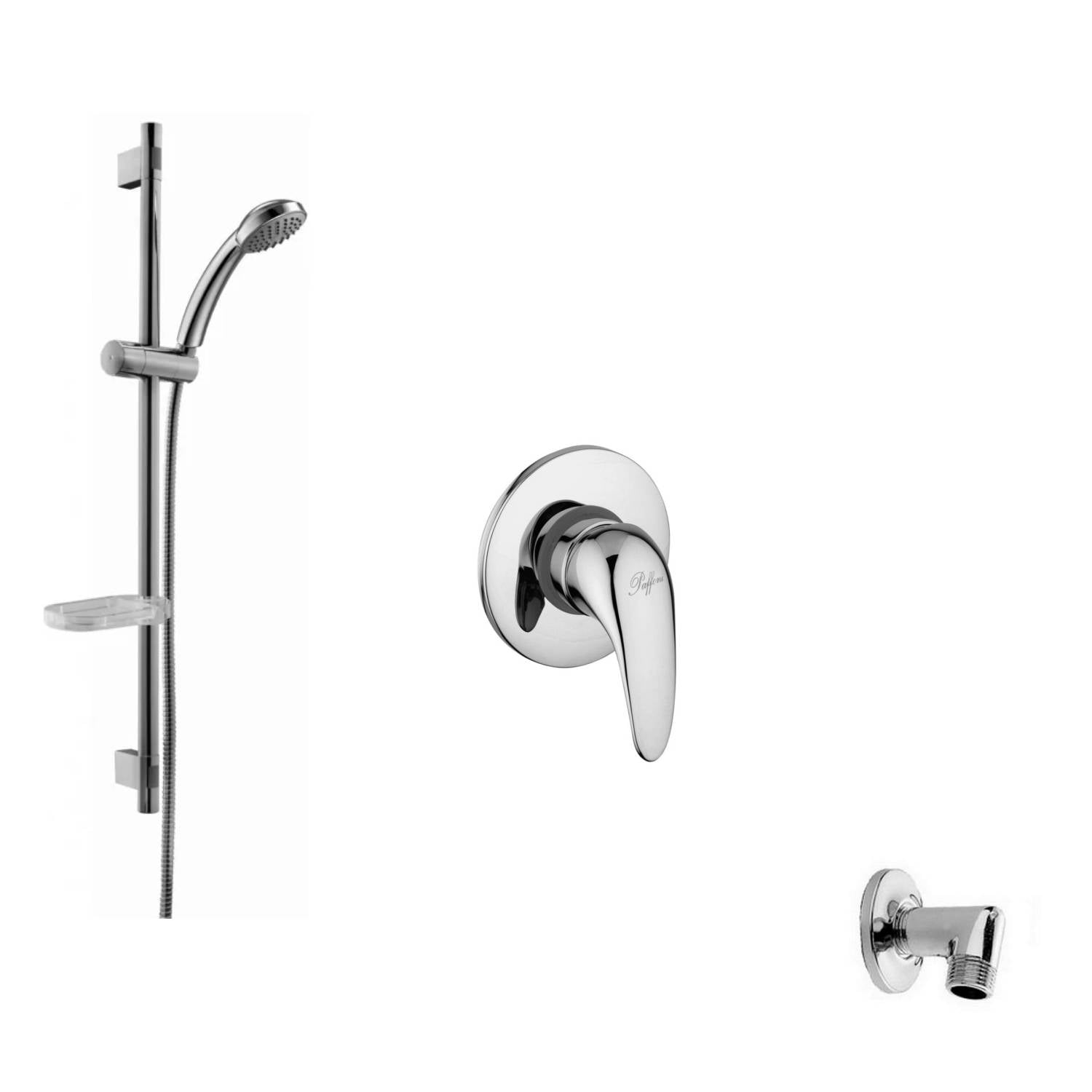 Set Saliscendi doccia con asta in metallo. miscelatore incasso e presa d'acqua a muro ad incasso Paffoni by CeramicStore | Lo specialista del tuo bagno