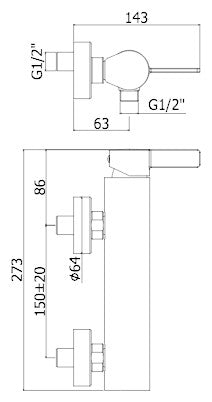  Miscelatore doccia serie Rock modello RO168CR cromo Paffoni by CeramicStore | Lo specialista del tuo bagno