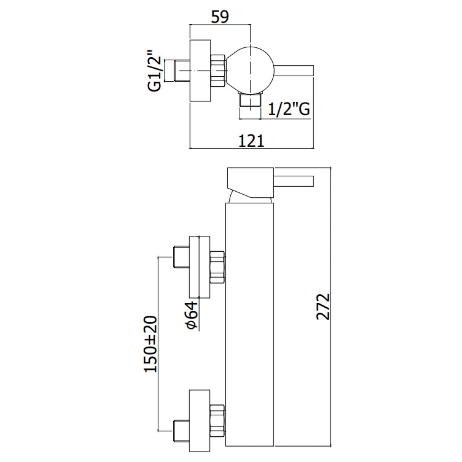  Miscelatore doccia esterno serie Stick modello Sk168cr cromo Paffoni by CeramicStore | Lo specialista del tuo bagno