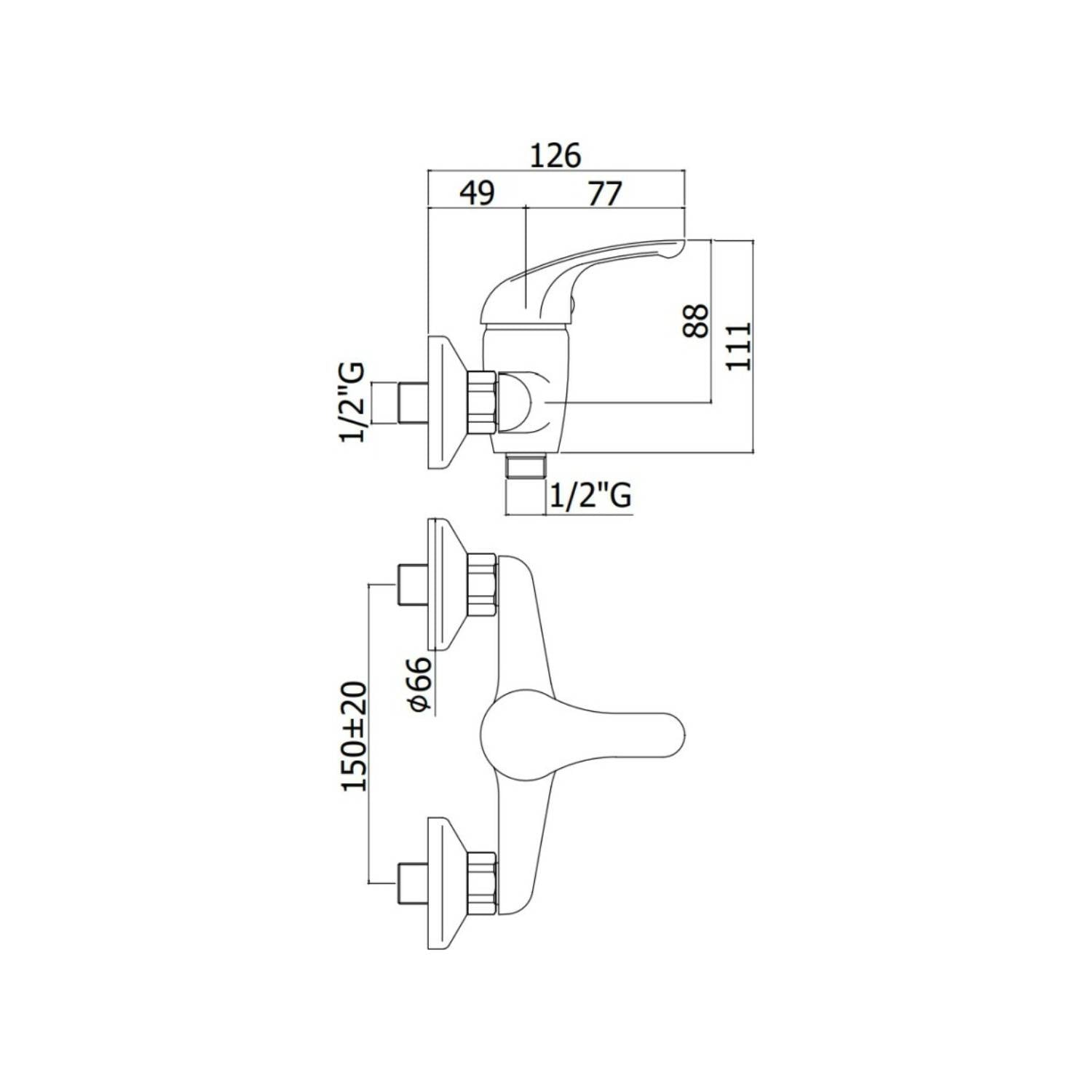 Miscelatore doccia esterno serie Apollo 3 modello APM3168CR cromo Paffoni by CeramicStore | Lo specialista del tuo bagno
