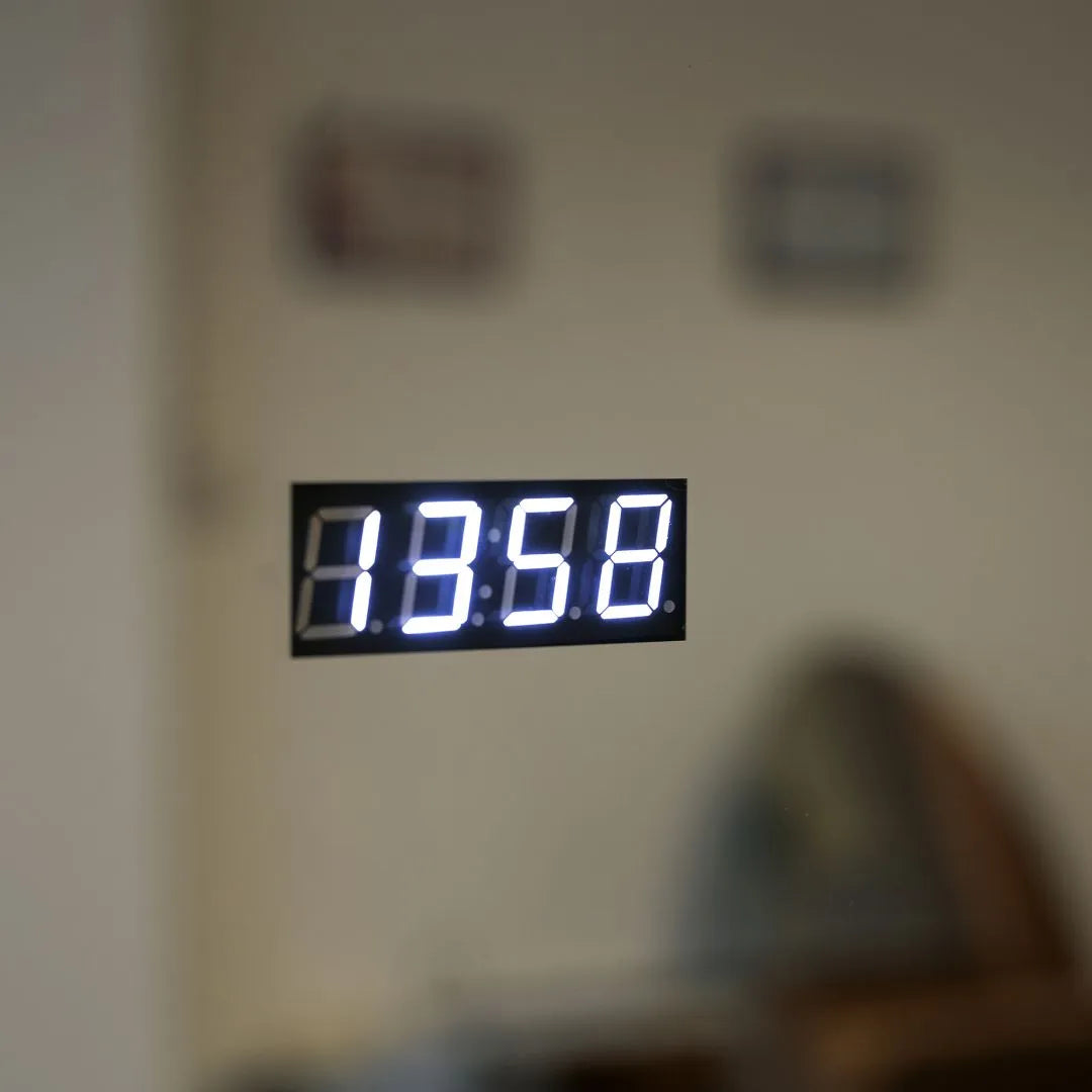  Specchio rettangolare touch dotato di orologio