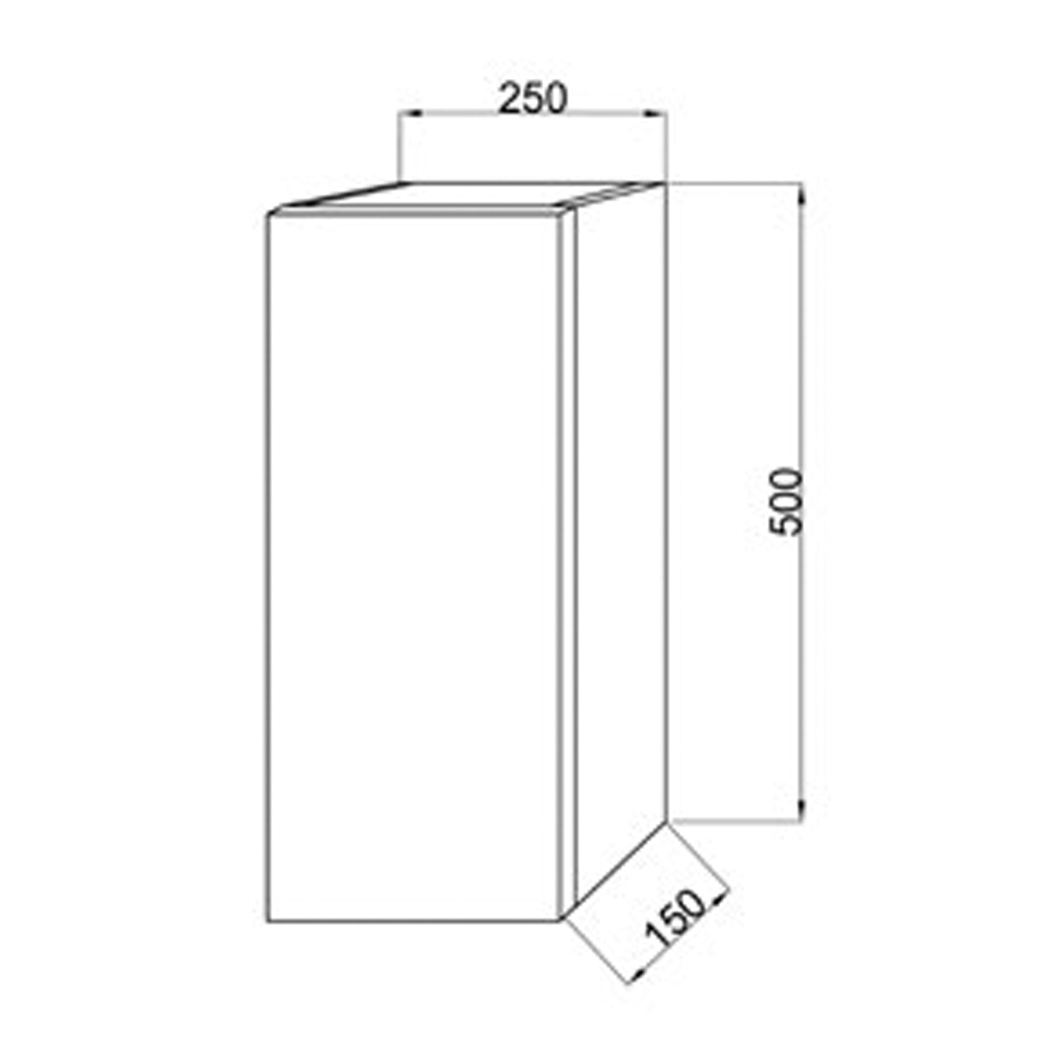  Pensile bagno Cubi&Co 1 anta cm 25x50h - Bianco Opaco by CeramicStore | Lo specialista del tuo bagno