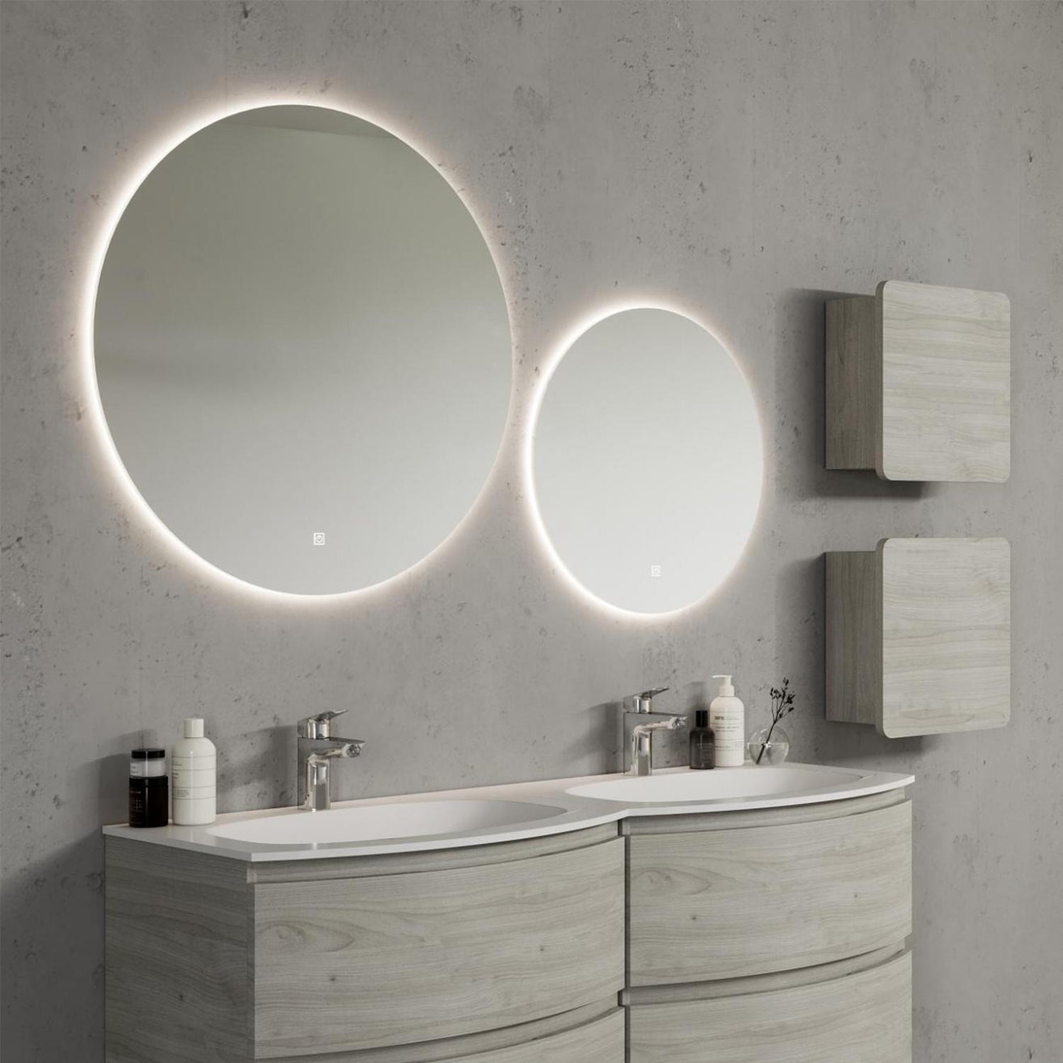  Specchio touch cerchio retroilluminato LED Cubi&Co 80 cm by CeramicStore | Lo specialista del tuo bagno
