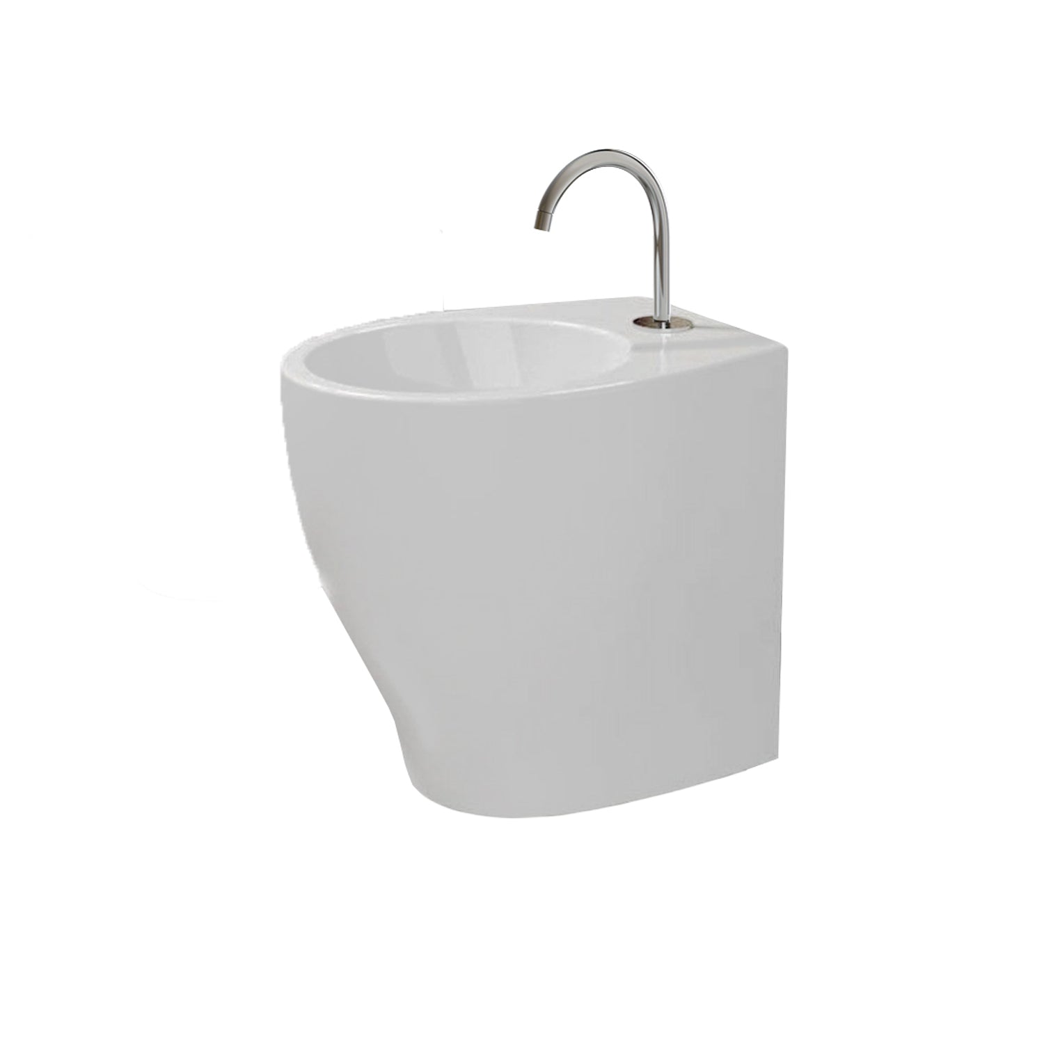 Bidet filo muro con profondità ridotta di 48 cm Domus Falerii Mascalzone