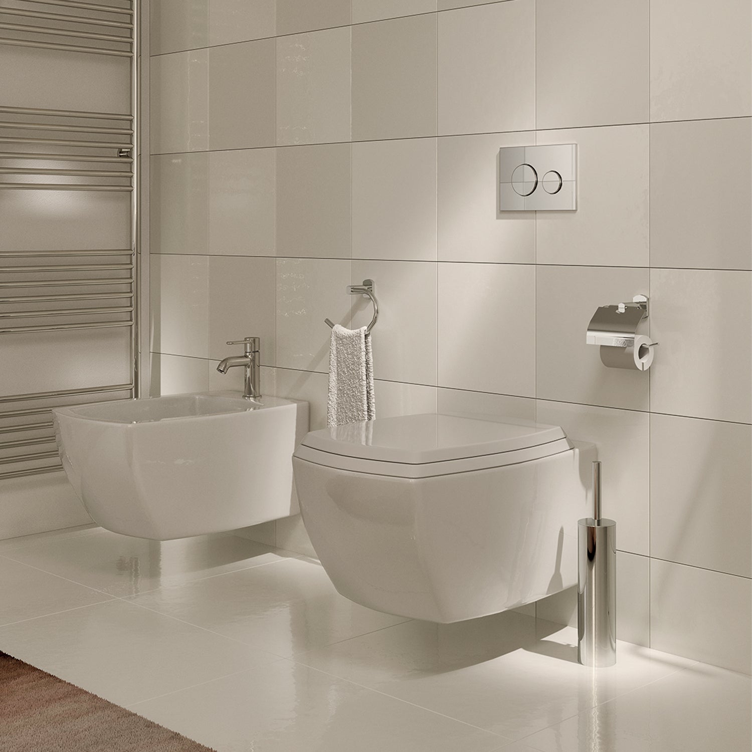  Porta asciugamani ad anello con installazione a parete di Gedy serie Edera Plus - Cromato by CeramicStore | Lo specialista del tuo bagno