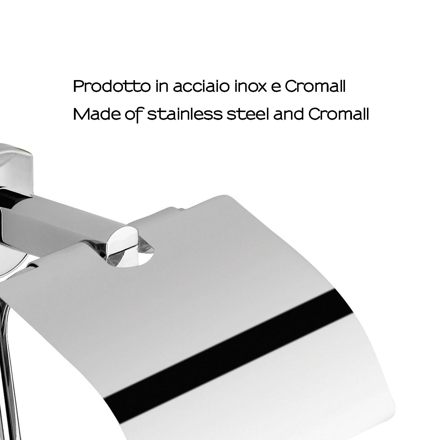  Porta carta igienica coperto a parete di Gedy serie Edera Plus - Cromato