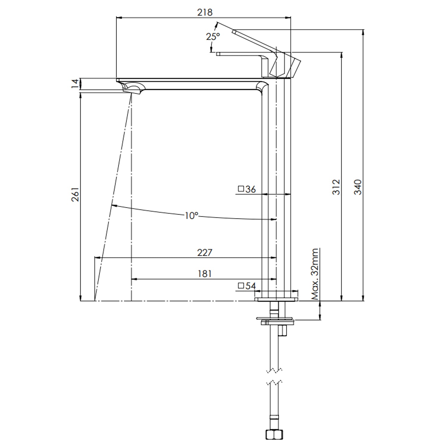 Miscelatore monocomando lavabo alto Mariani serie Icon - Cromo 2