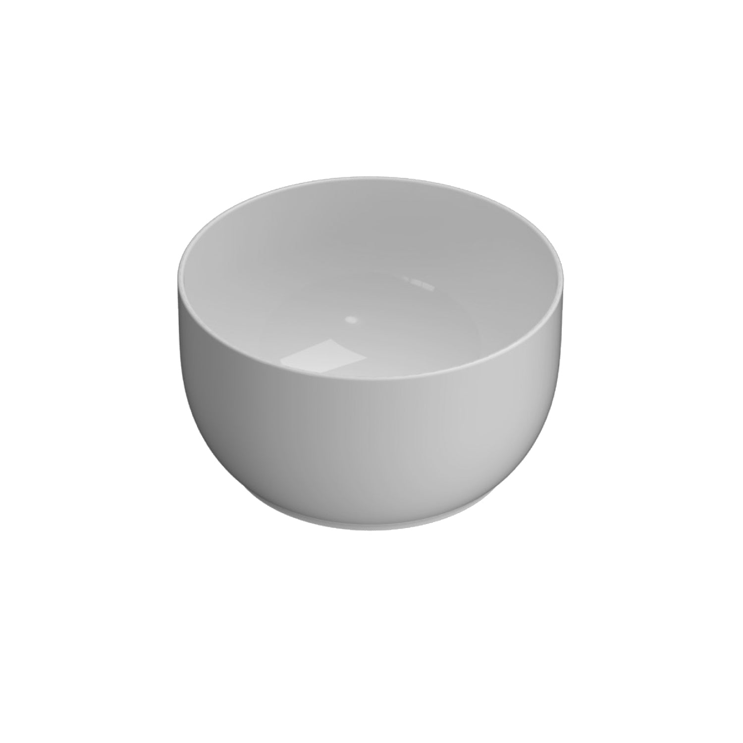 Lavabo per installazione da appoggio ceramica bianca Globo T-Edge diam. 38 cm