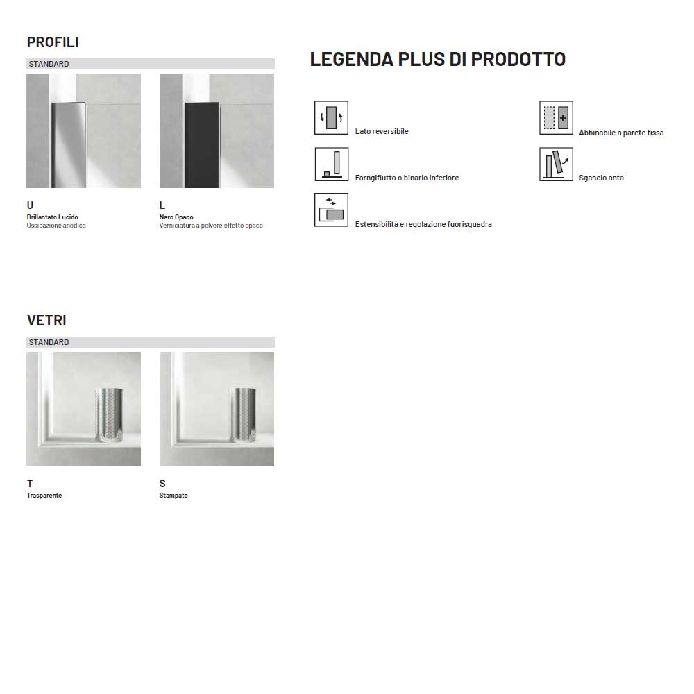 Box doccia con apertura Angolare 80x75 Profilo Nero Cristallo Trasparente 6 mm Anticalcare Permanente HEXA by SAMO 3