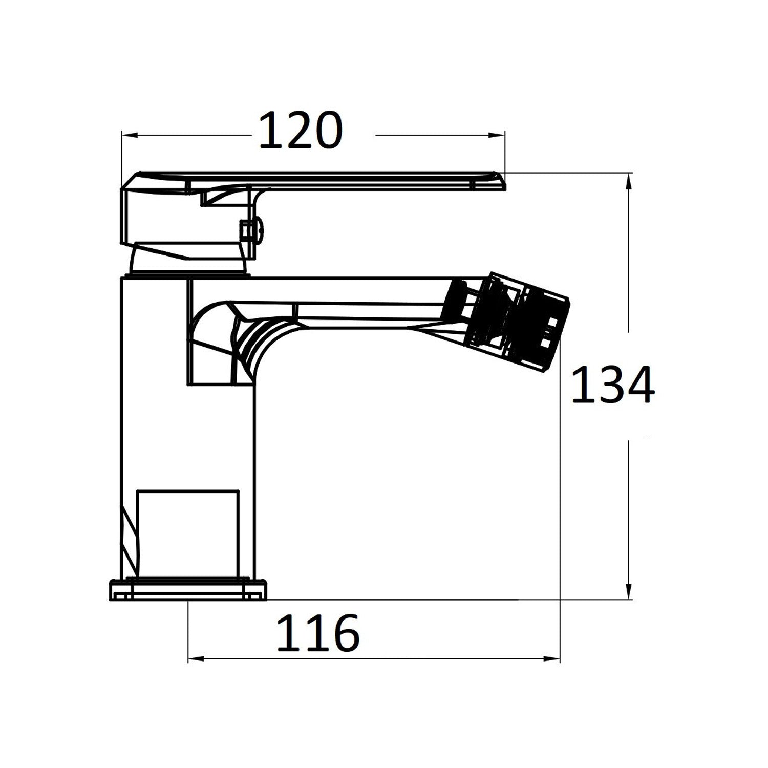  Miscelatore bidet serie Hopper in ottone cromato by CeramicStore | Lo specialista del tuo bagno