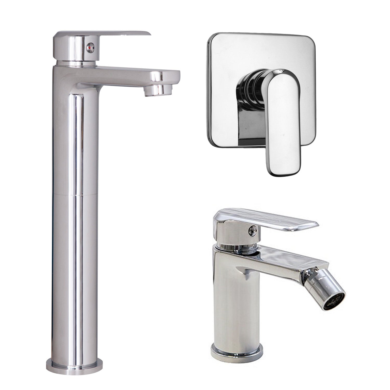 Composizione di miscelatori per lavabo alto