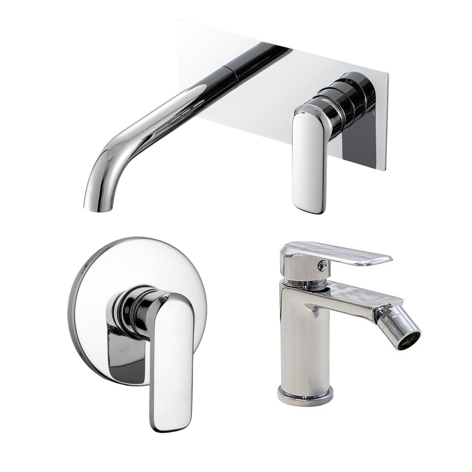 Composizione di miscelatori per lavabo incasso easy box 