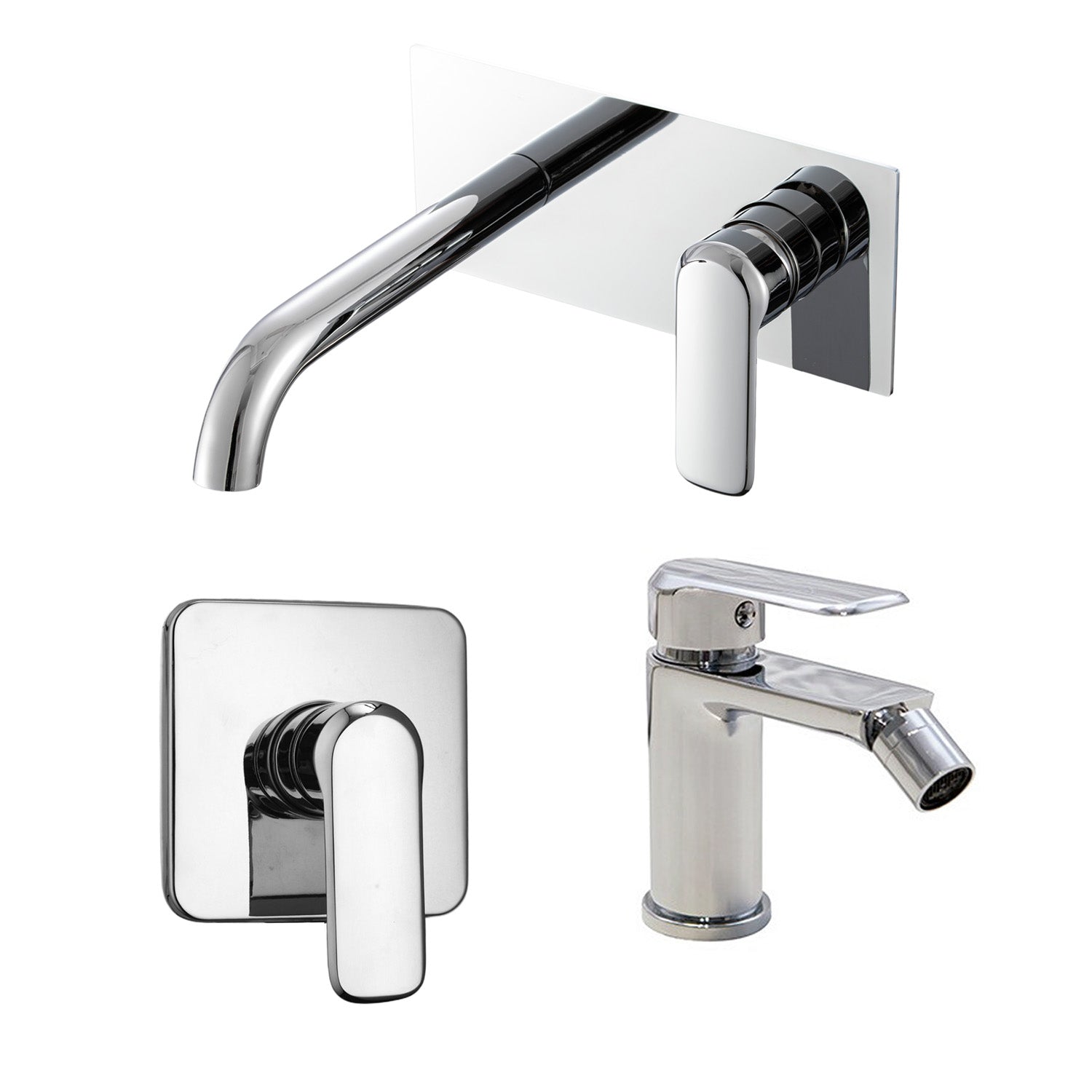 Composizione di miscelatori per lavabo incasso easy box