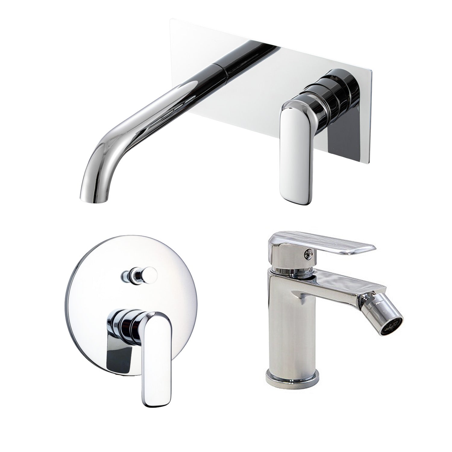 Composizione di miscelatori per lavabo incasso easy box