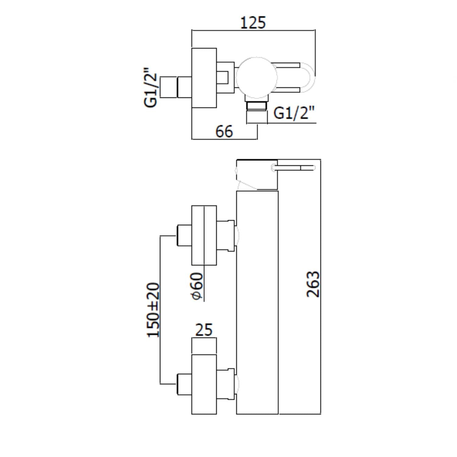  Set Saliscendi doccia Giada con doccia tonda e asta in metallo e miscelatore doccia esterno Cromo Paffoni by CeramicStore | Lo specialista del tuo bagno