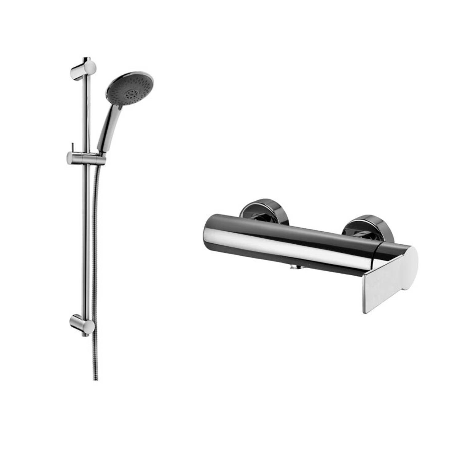 Set saliscendi con asta modello Prestige e miscelatore doccia senza doccino serie Tango Paffoni by CeramicStore | Lo specialista del tuo bagno