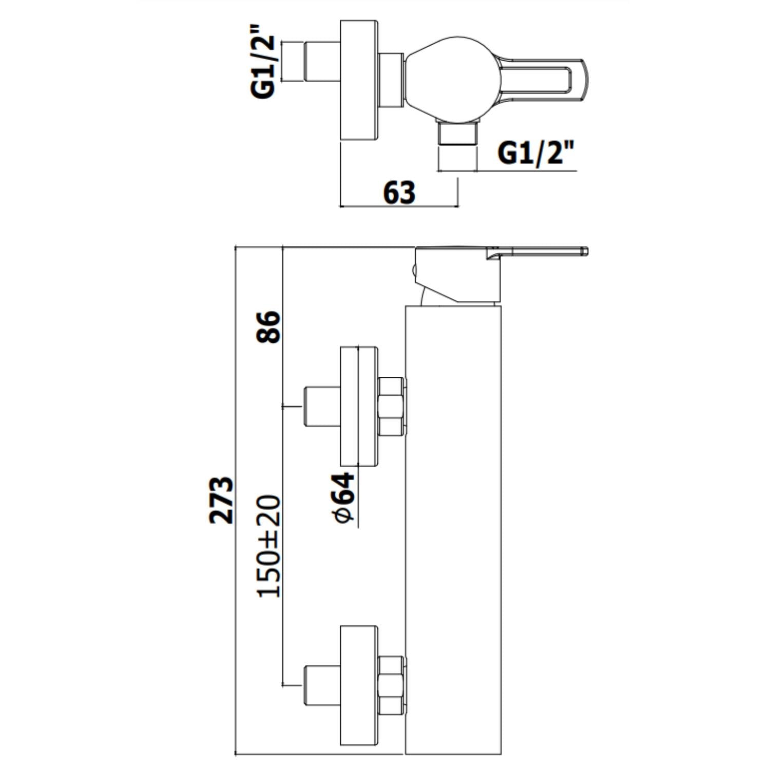  Set saliscendi con asta Level e miscelatore doccia esterno cromo Paffoni by CeramicStore | Lo specialista del tuo bagno
