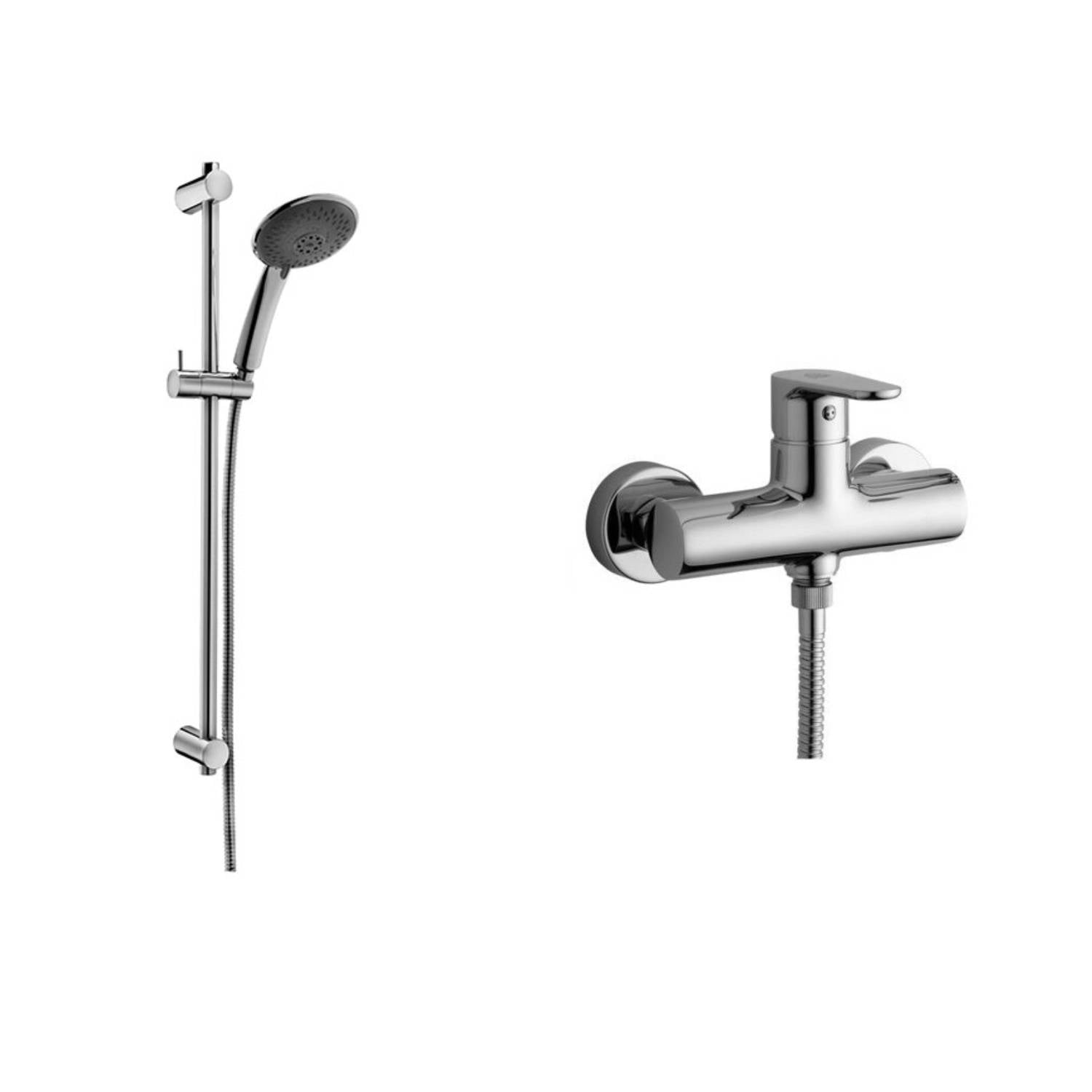 Set saliscendi con asta Prestige e miscelatore doccia esterno Green cromo Paffoni by CeramicStore | Lo specialista del tuo bagno