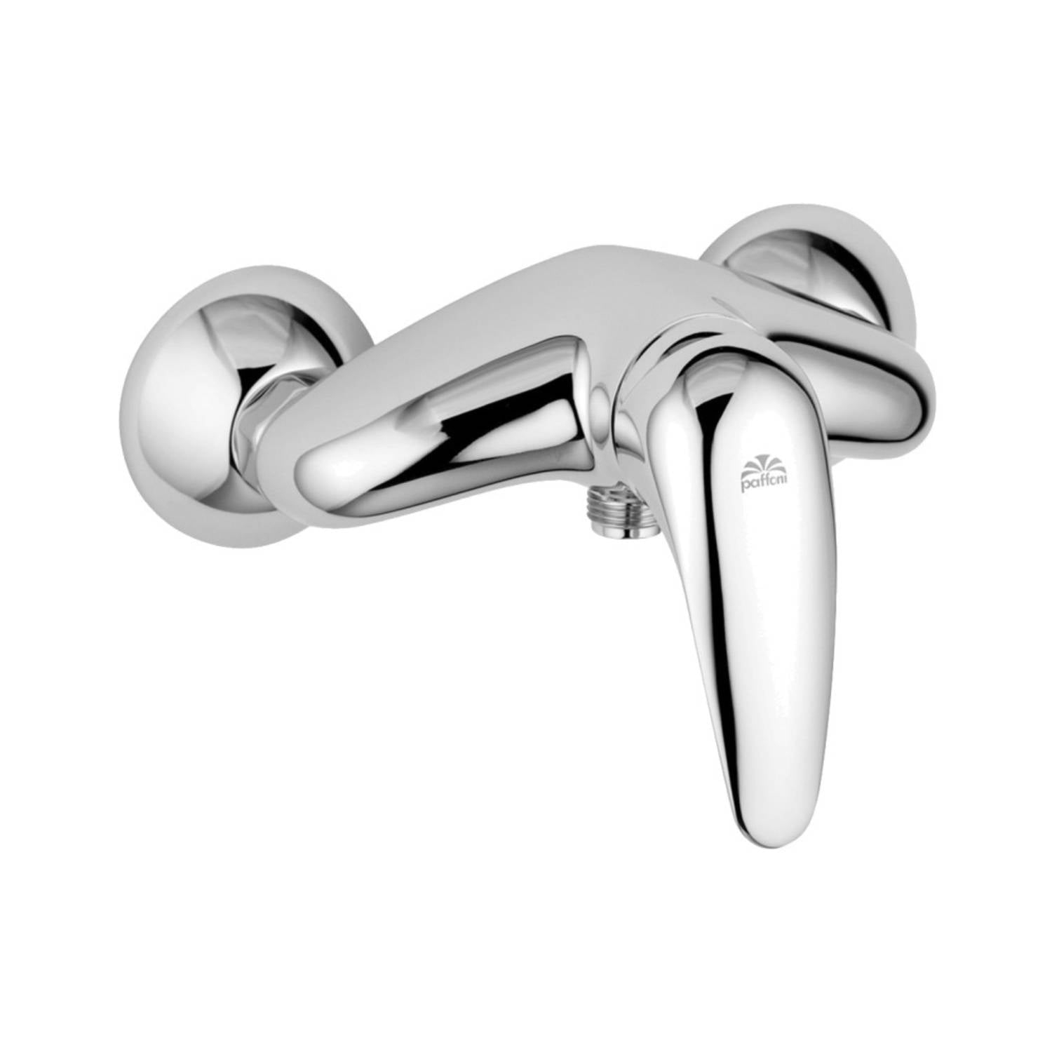  Set saliscendi doccia con asta in metallo e doccetta tonda monogetto e miscelatore doccia monocomando Cromo Paffoni by CeramicStore | Lo specialista del tuo bagno