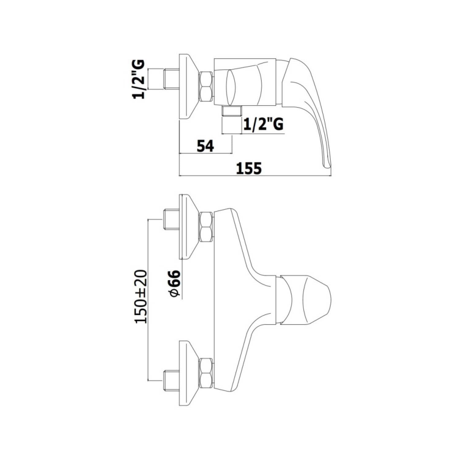  Set saliscendi doccia con asta in metallo e doccetta tonda e miscelatore doccia monocomando esterno Nettuno cromo Paffoni by CeramicStore | Lo specialista del tuo bagno