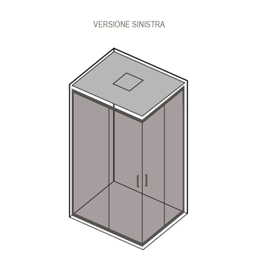  Cabina doccia multifunzione Ercole cm 100x80 con idrogetti dorsali- Versione Sinistra by CeramicStore | Lo specialista del tuo bagno