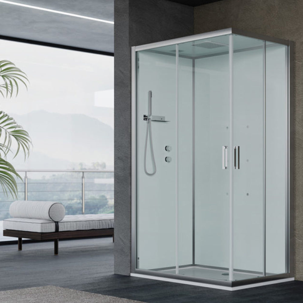Cabina doccia multifunzione Ercole cm 120x80 con idrogetti dorsali - Versione Sinistra by CeramicStore | Lo specialista del tuo bagno