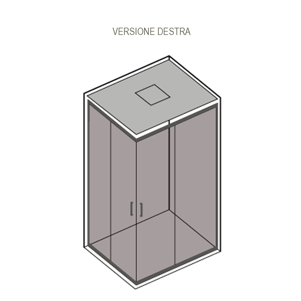  Cabina doccia multifunzione Ercole cm 120x70 con idrogetti dorsali- Versione Destra by CeramicStore | Lo specialista del tuo bagno