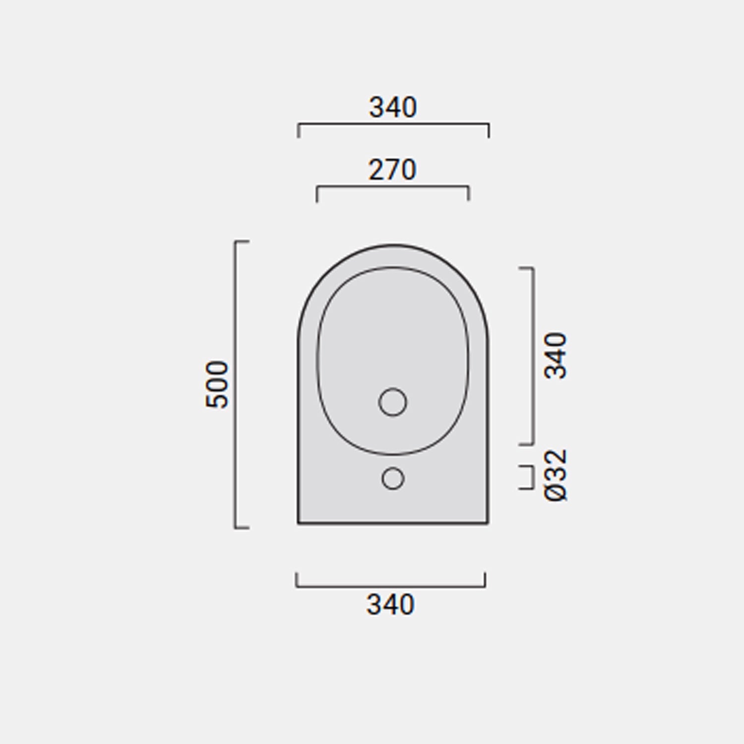  Bidet sospeso Domus Falerii collezione Fogliolina bianco lucido