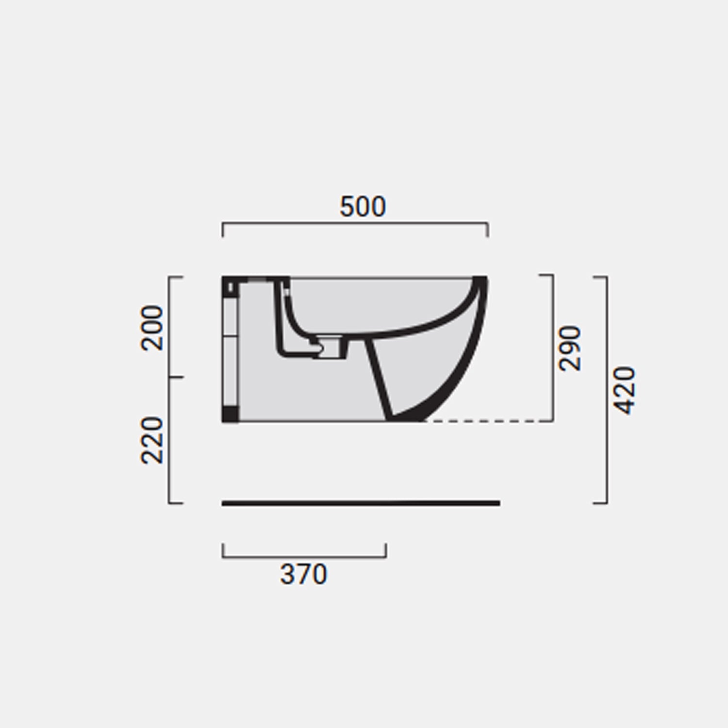  Bidet sospeso Domus Falerii collezione Fogliolina bianco lucido