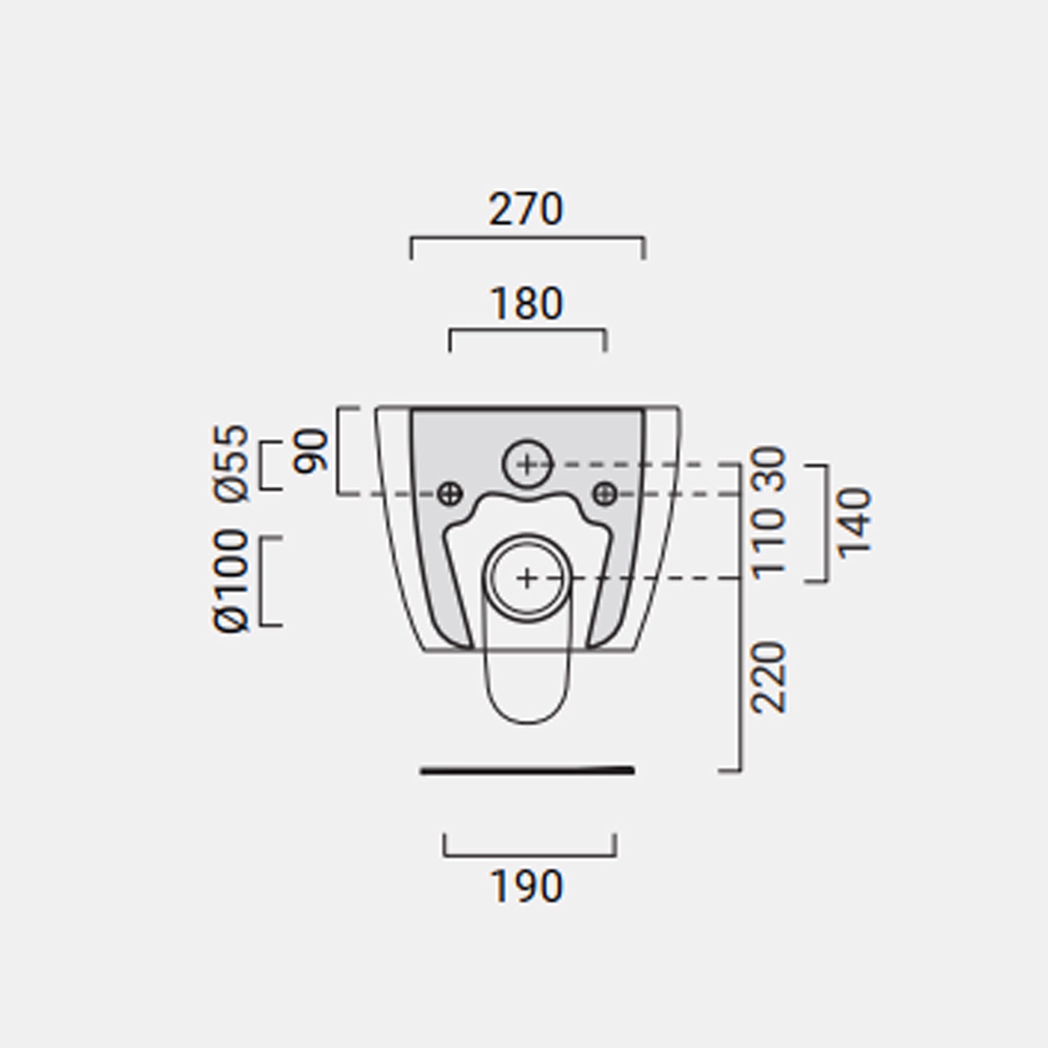  Coppia di WC e bidet sospeso Domus Falerii collezione Fogliolina bianco lucido